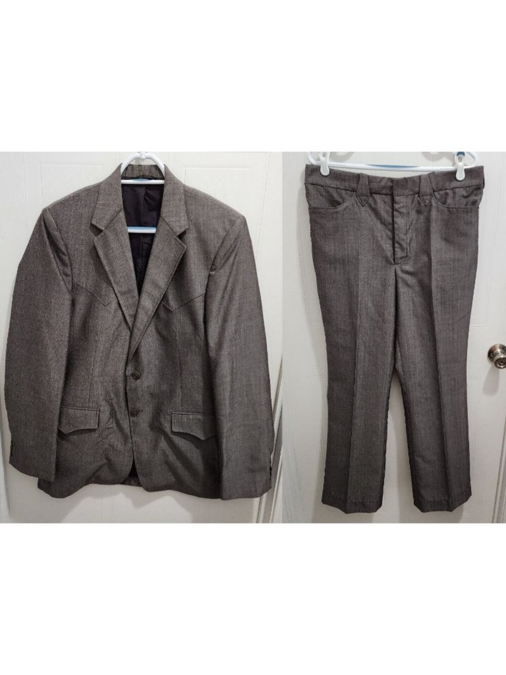 VTG Grand Entry Western Yoke Cowboy 2 Piece Suit Jacket Size 42 Pants Size 35x32
